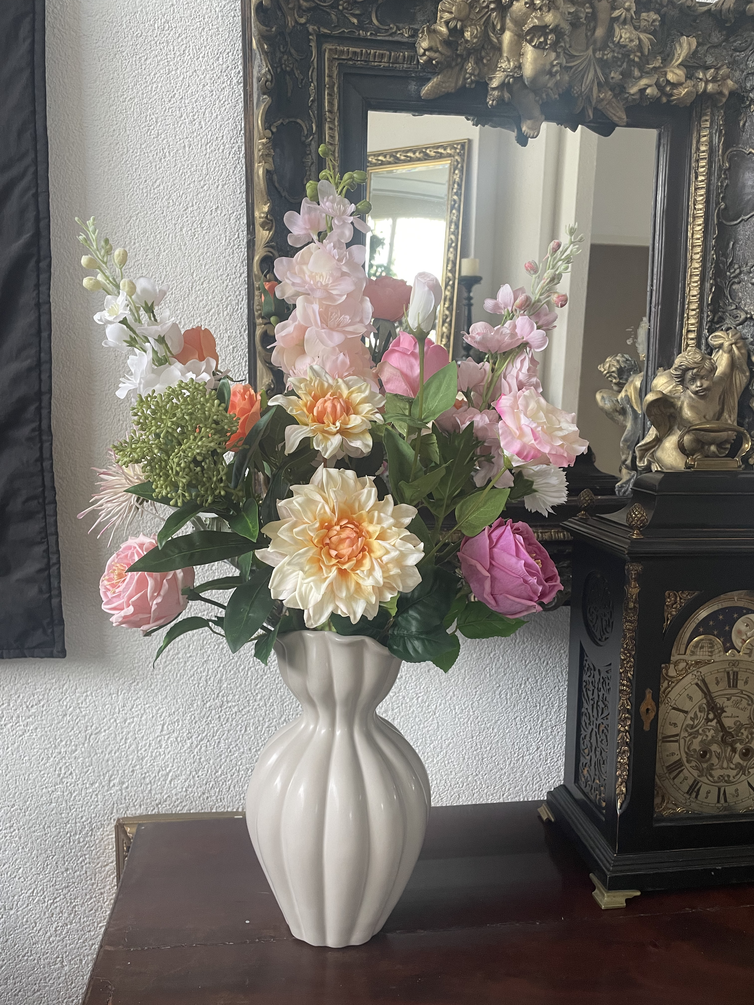 Real touch kunstbloemen, mooier dan zijde. Boeket klant