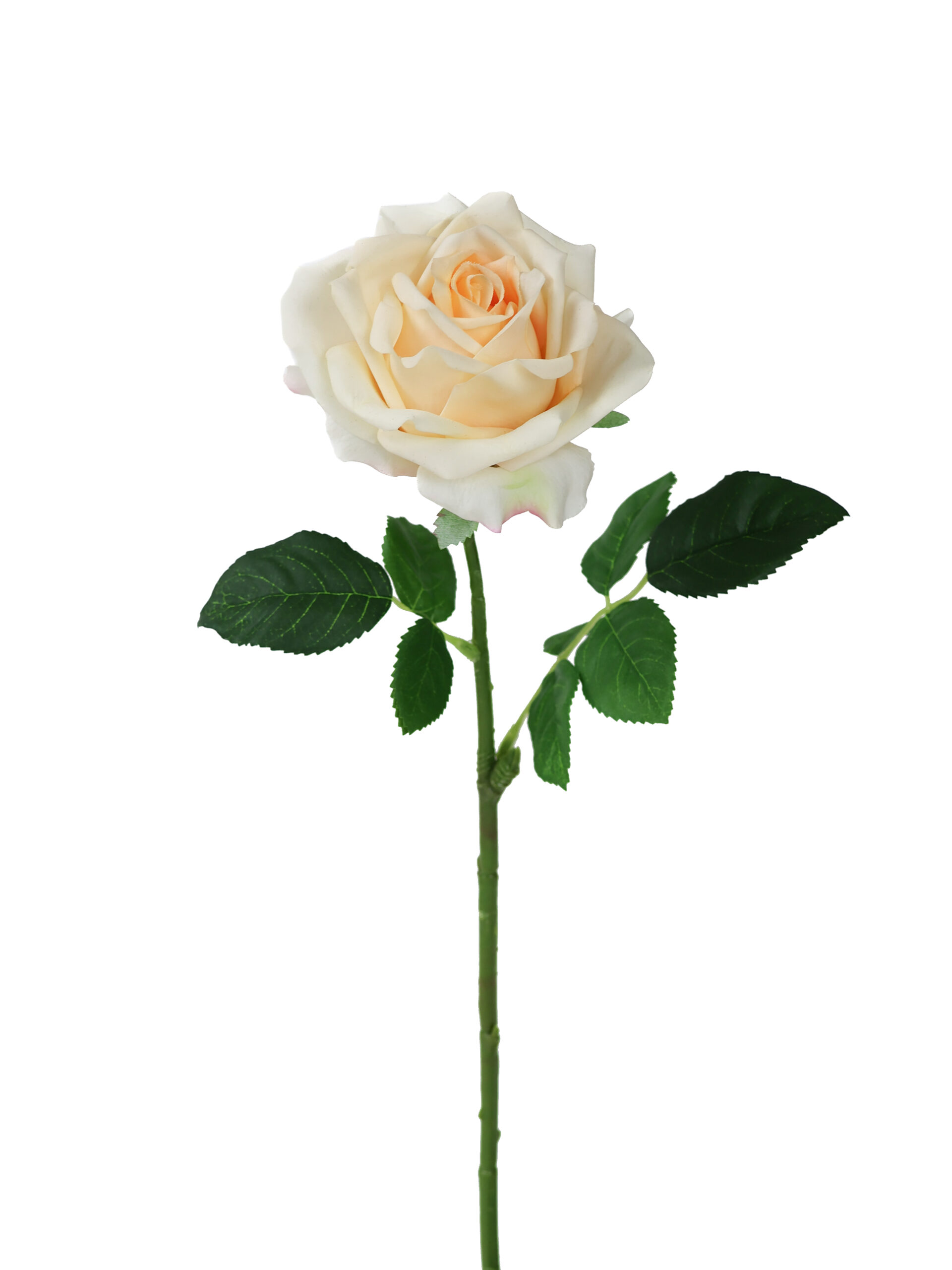 Kunstbloem Roos Geel Real Touch 44 cm