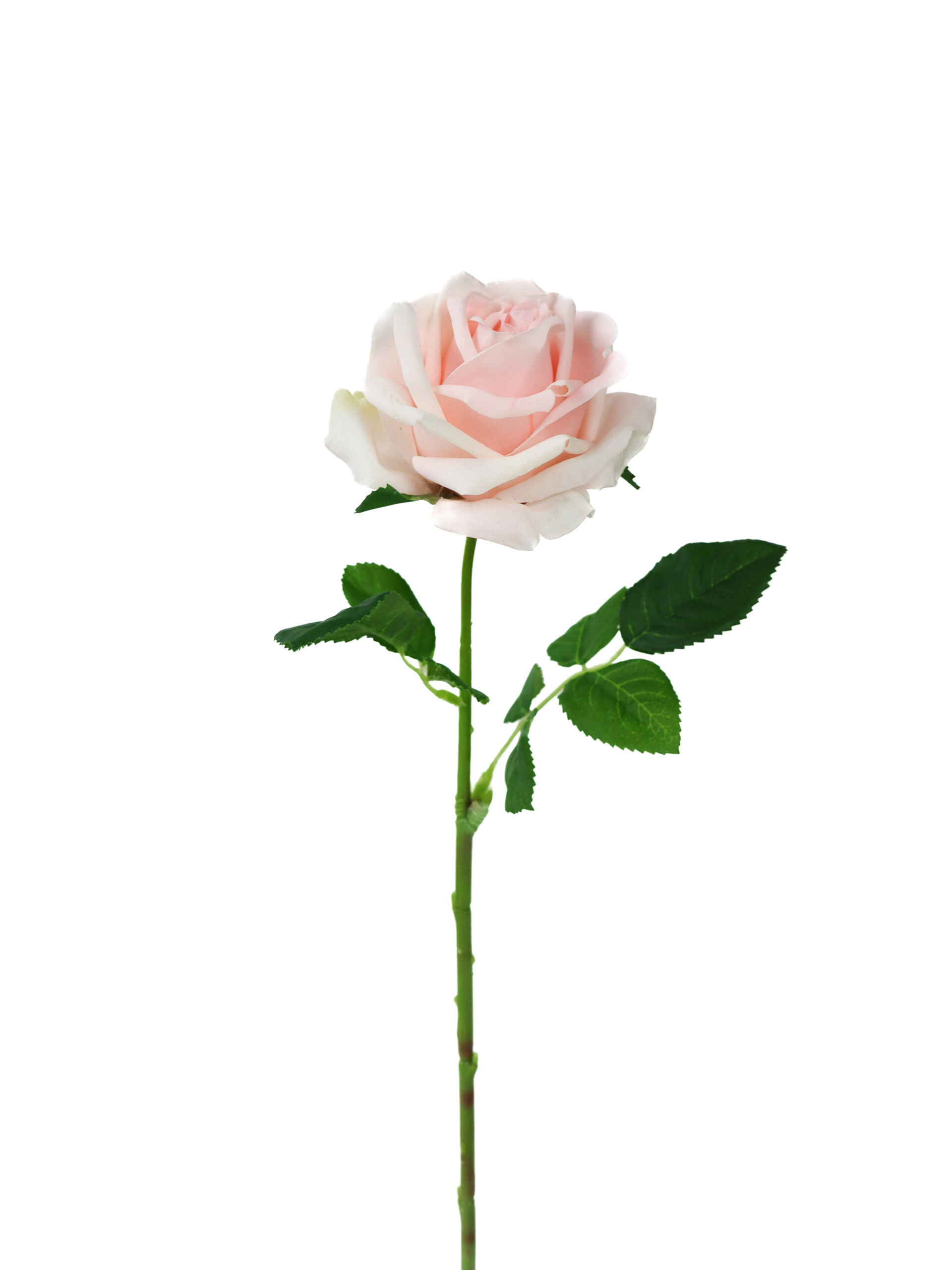Kunstbloem Roos Lichtroze Real Touch 44 cm