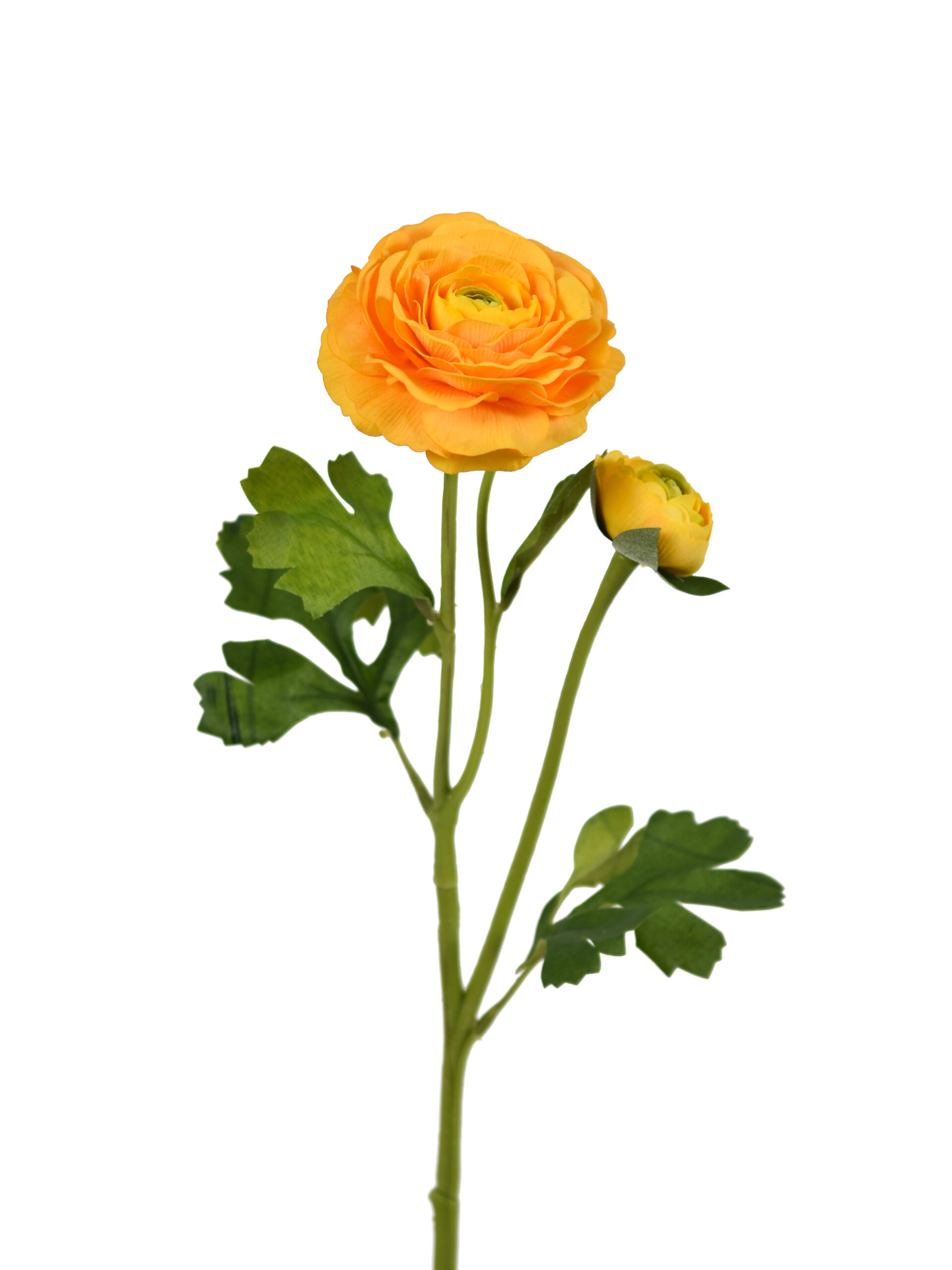 Kunstbloem Ranonkel Licht Oranje Real Touch 54 cm