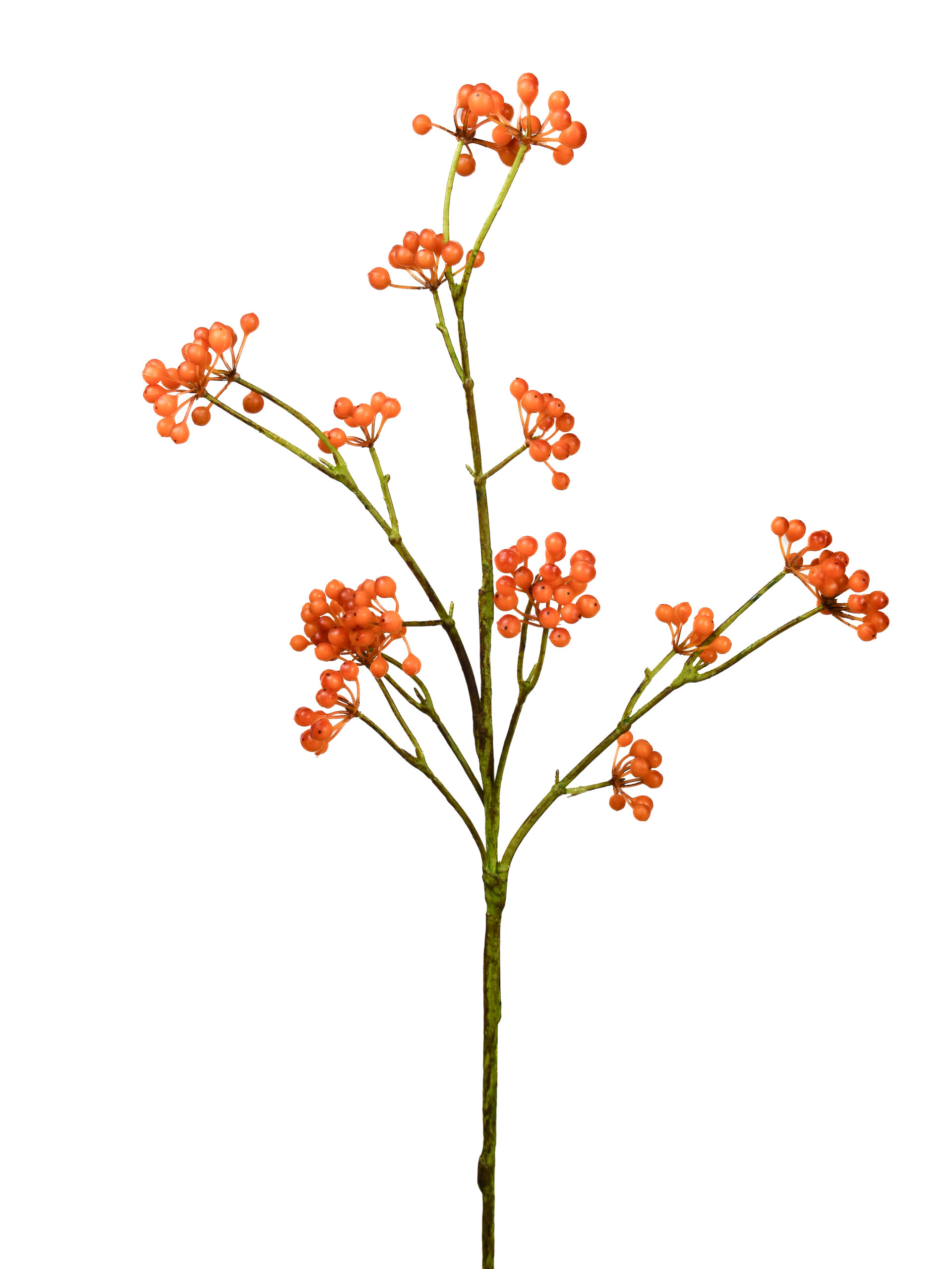 Kunstbloem Bessentak Oranje Real Touch 80 cm