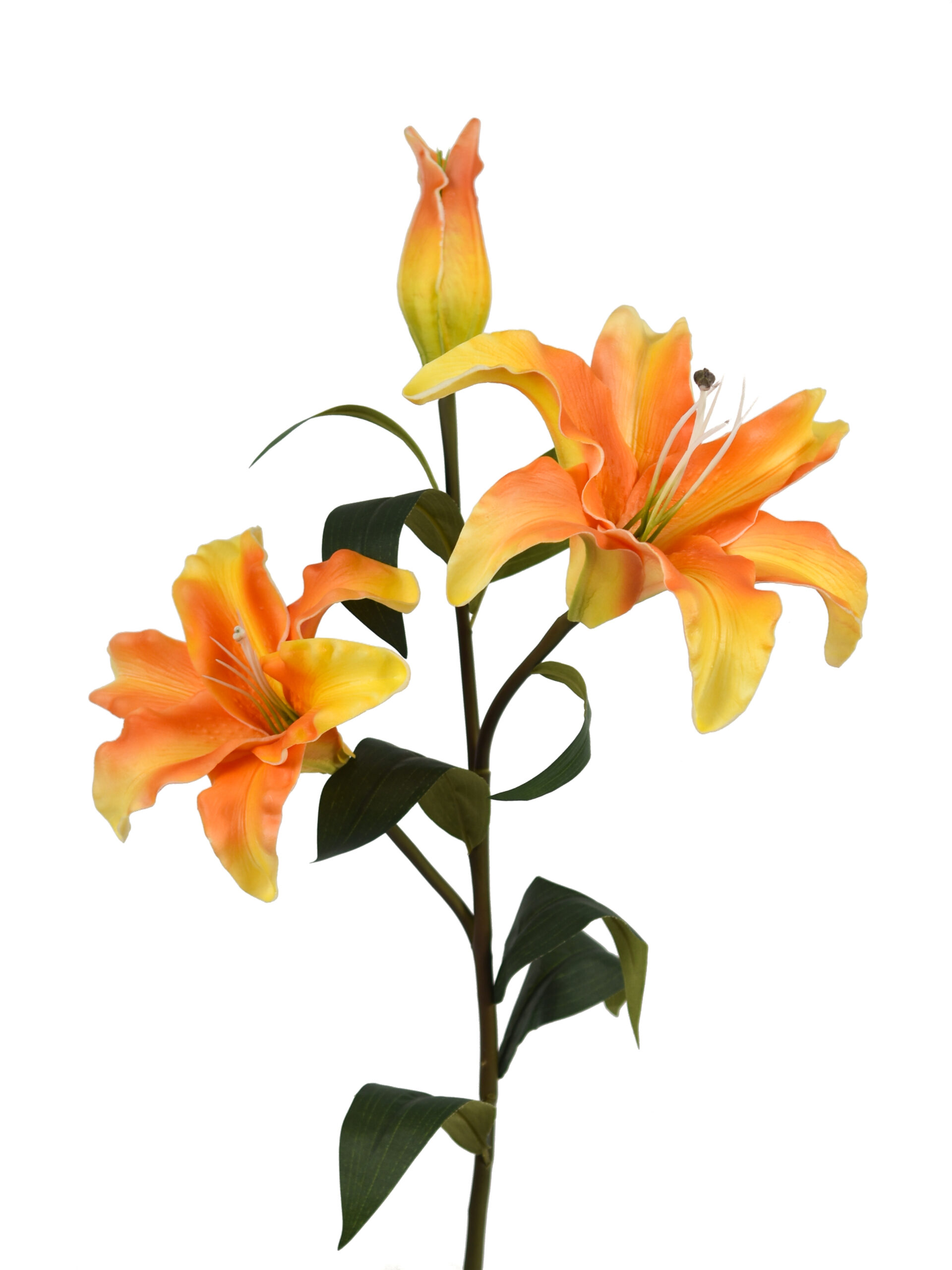 Kunstbloem Lelie Oranje Real Touch 92 cm